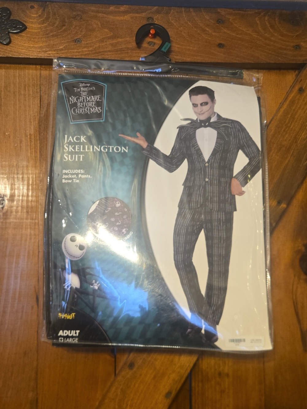 The Nightmare Before Christmas Jack Skellington Pinstripe Suit - Black